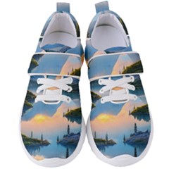 Somber Lake Sunset Women s Velcro Strap Shoes by GardenOfOphir