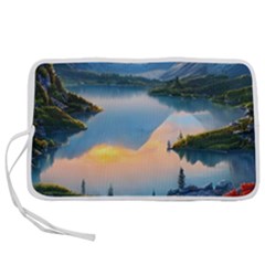 Somber Lake Sunset Pen Storage Case (s) by GardenOfOphir