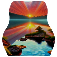 Gorgeous Sunset Car Seat Velour Cushion  by GardenOfOphir