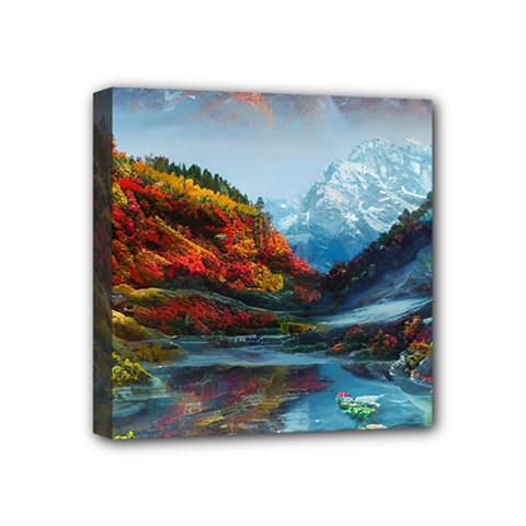 Breathtaking Landscape Scene Mini Canvas 4  X 4  (stretched) by GardenOfOphir