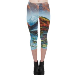 Breathtaking Landscape Scene Capri Leggings  by GardenOfOphir