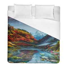 Breathtaking Landscape Scene Duvet Cover (full/ Double Size) by GardenOfOphir