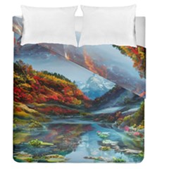 Breathtaking Landscape Scene Duvet Cover Double Side (queen Size) by GardenOfOphir