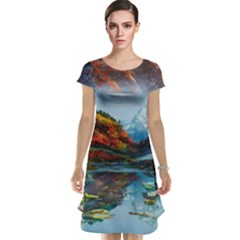 Breathtaking Landscape Scene Cap Sleeve Nightdress by GardenOfOphir