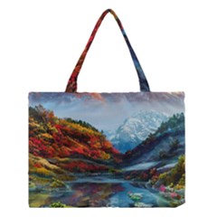 Breathtaking Landscape Scene Medium Tote Bag by GardenOfOphir