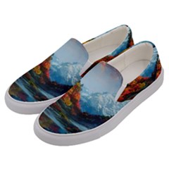 Breathtaking Landscape Scene Men s Canvas Slip Ons by GardenOfOphir