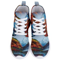 Breathtaking Landscape Scene Women s Lightweight High Top Sneakers by GardenOfOphir