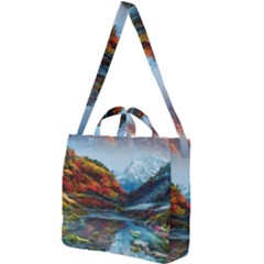 Breathtaking Landscape Scene Square Shoulder Tote Bag by GardenOfOphir