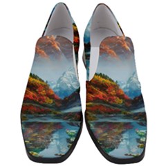 Breathtaking Landscape Scene Women Slip On Heel Loafers by GardenOfOphir