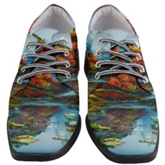 Breathtaking Landscape Scene Women Heeled Oxford Shoes by GardenOfOphir