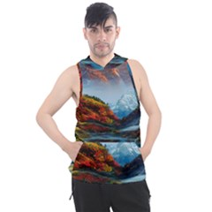 Breathtaking Landscape Scene Men s Sleeveless Hoodie by GardenOfOphir