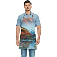 Breathtaking Landscape Scene Kitchen Apron by GardenOfOphir