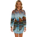 Breathtaking Landscape Scene Womens Long Sleeve Shirt Dress View1