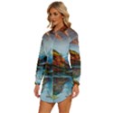 Breathtaking Landscape Scene Womens Long Sleeve Shirt Dress View2