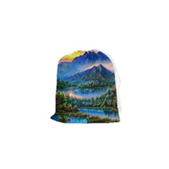 Stunning Sunset By The Lake Drawstring Pouch (xs) by GardenOfOphir