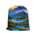 Stunning Sunset By The Lake Drawstring Pouch (XL) View1