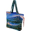 Stunning Sunset By The Lake Drawstring Tote Bag View1