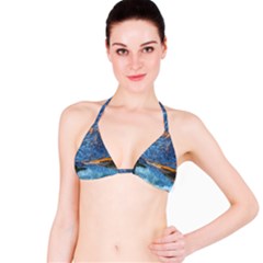 Majestic Lake Landscape Bikini Top by GardenOfOphir