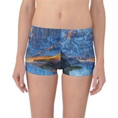 Majestic Lake Landscape Boyleg Bikini Bottoms by GardenOfOphir