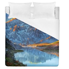 Majestic Lake Landscape Duvet Cover (queen Size) by GardenOfOphir