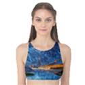 Majestic Lake Landscape Tank Bikini Top View1