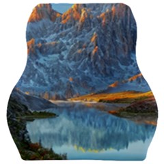 Majestic Lake Landscape Car Seat Velour Cushion  by GardenOfOphir