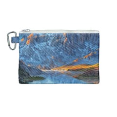 Majestic Lake Landscape Canvas Cosmetic Bag (medium) by GardenOfOphir