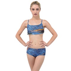 Majestic Lake Landscape Layered Top Bikini Set by GardenOfOphir