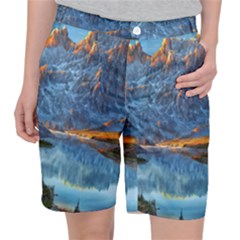 Majestic Lake Landscape Pocket Shorts by GardenOfOphir