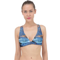 Majestic Lake Landscape Classic Banded Bikini Top by GardenOfOphir