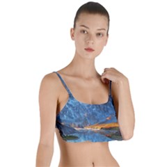 Majestic Lake Landscape Layered Top Bikini Top  by GardenOfOphir