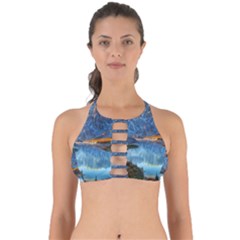 Majestic Lake Landscape Perfectly Cut Out Bikini Top by GardenOfOphir