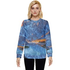 Majestic Lake Landscape Hidden Pocket Sweatshirt by GardenOfOphir