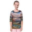 Summer Sunset Kids  Quarter Sleeve Raglan Tee View1