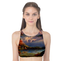 Summer Sunset Tank Bikini Top by GardenOfOphir