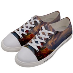 Summer Sunset Women s Low Top Canvas Sneakers by GardenOfOphir