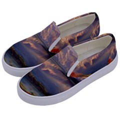 Summer Sunset Kids  Canvas Slip Ons by GardenOfOphir