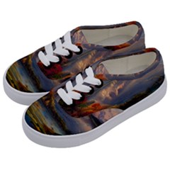 Summer Sunset Kids  Classic Low Top Sneakers by GardenOfOphir