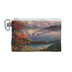 Summer Sunset Canvas Cosmetic Bag (medium) by GardenOfOphir