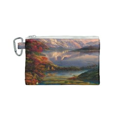 Summer Sunset Canvas Cosmetic Bag (small) by GardenOfOphir