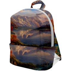 Summer Sunset Zip Up Backpack by GardenOfOphir