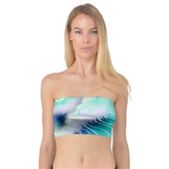 Stunning Pastel Blue Ocean Waves Bandeau Top by GardenOfOphir