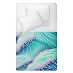 Stunning Pastel Blue Ocean Waves Duvet Cover (single Size) by GardenOfOphir