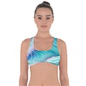 Stunning Pastel Blue Ocean Waves Got No Strings Sports Bra View1