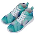 Stunning Pastel Blue Ocean Waves Women s Lightweight High Top Sneakers View2