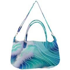 Stunning Pastel Blue Ocean Waves Removal Strap Handbag by GardenOfOphir