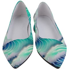 Stunning Pastel Blue Ocean Waves Women s Block Heels  by GardenOfOphir