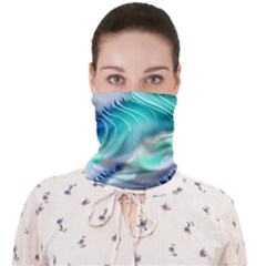 Stunning Pastel Blue Ocean Waves Face Covering Bandana (adult) by GardenOfOphir