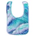 Stunning Pastel Blue Ocean Waves Baby Bib View1