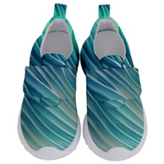 Pastel Ocean Waves Kids  Velcro No Lace Shoes by GardenOfOphir